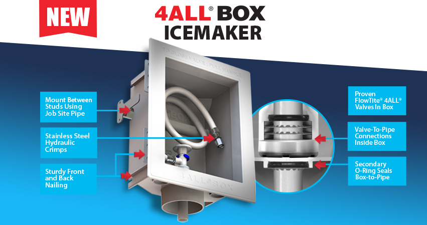 Ice maker box with hot sale drain