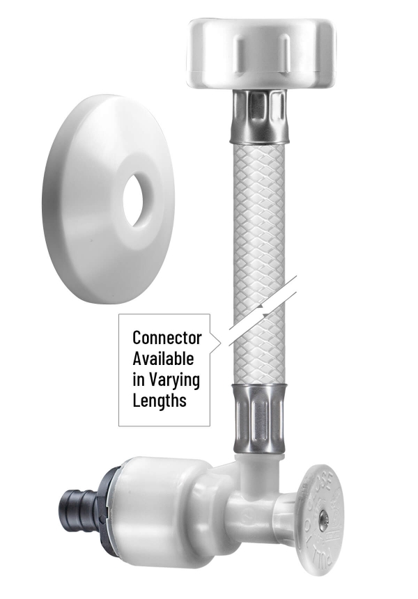 FlowTite® 4ALL® OnePiece Toilet Crimp Supply Stop Valve 1/2” Nom. x 7/