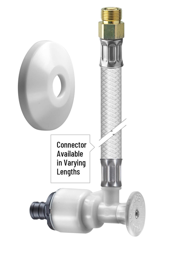 FlowTite® 4ALL® OnePiece Sink/Lav Crimp Supply Stop Valve 1/2” Nom. x 3/8" Comp No Nut/Ferrule