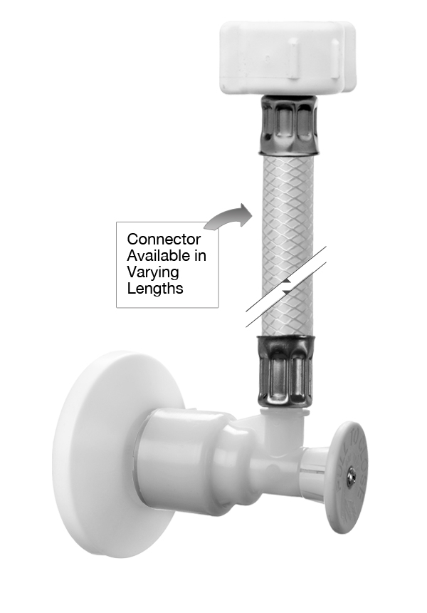 PUSHON® PEX Toilet Supply Stop 1/2" Valve x 7/8" Ballcock Nut ACCOR
